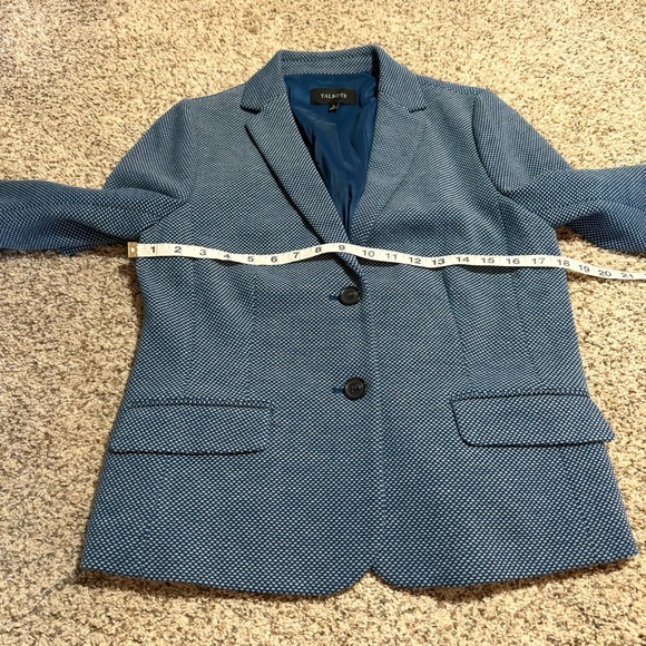 Talbots Microcheck Two Button Blazer- 8 - Picture 2 of 6